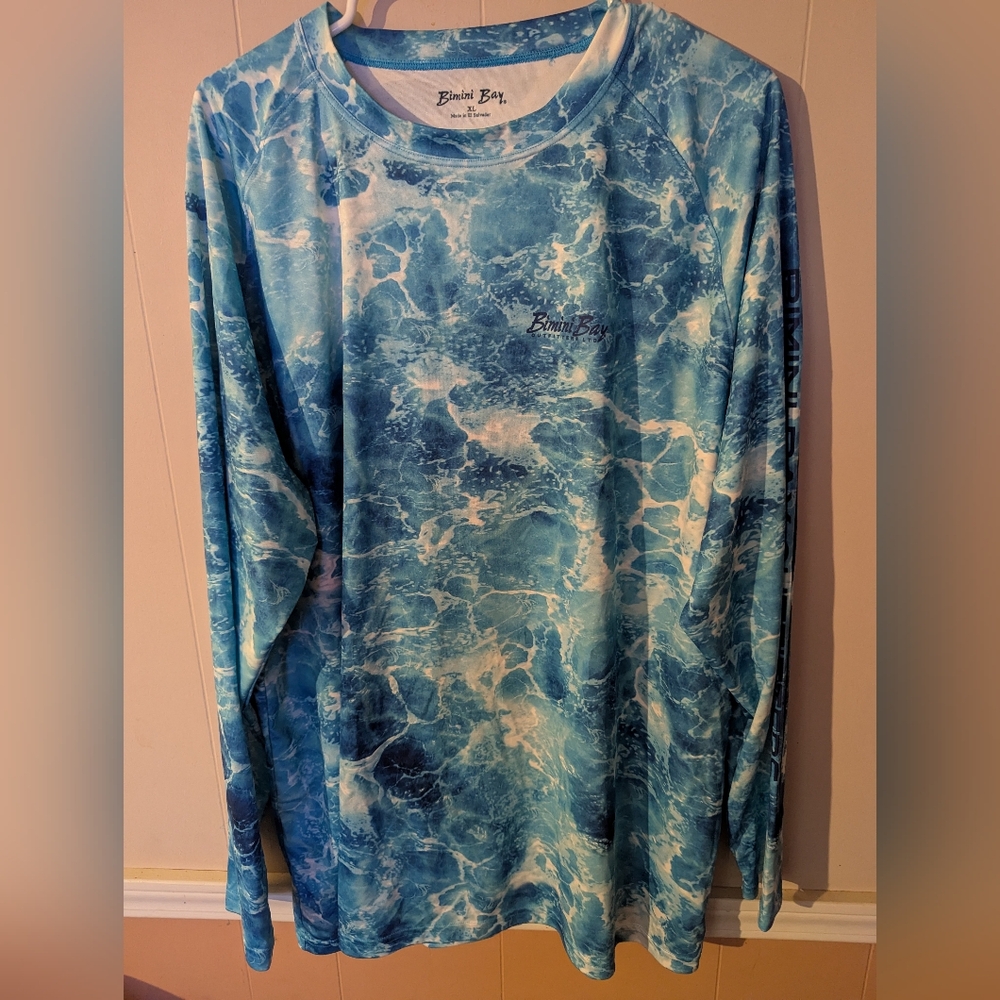 Bimini Bay Outfitters Long Sleeve Outdoorsman Shirt Men's Size XL Blue